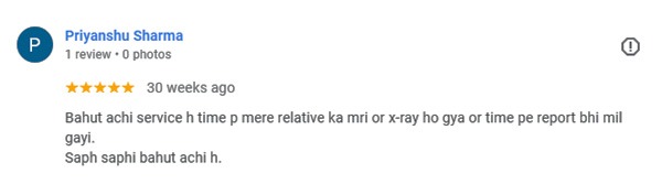 Review by Priyanshu for Orbit Imaging & Pathlab-Gurugram