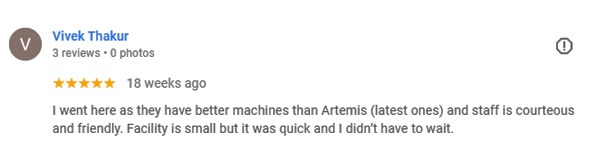 Review by Vivek for Orbit Imaging & Pathlab-Gurugram
